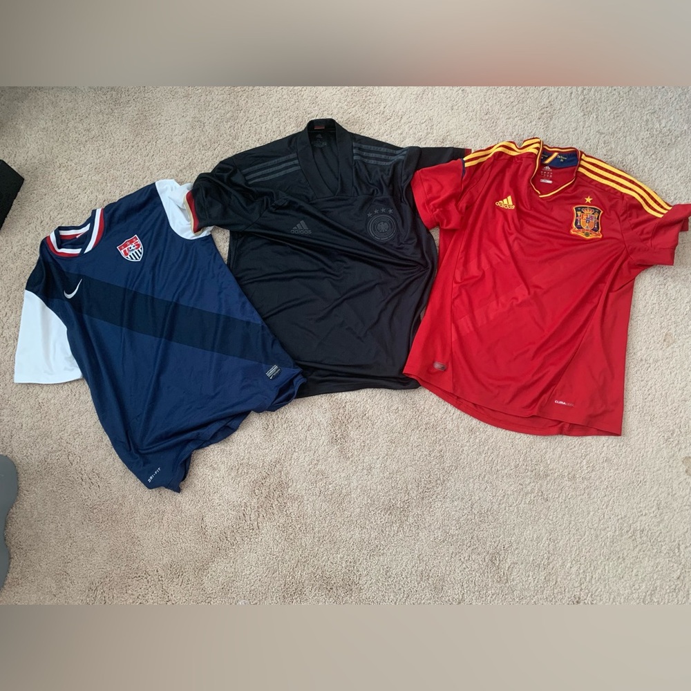 Lot of 3 soccer jerseys